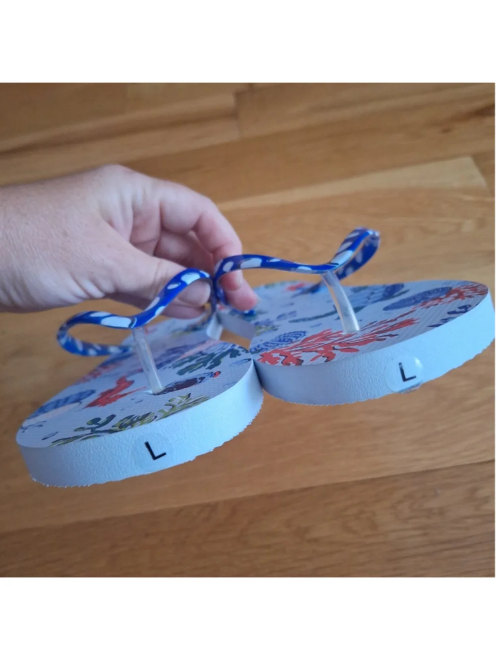 Vera Bradley Womens L Flip Flops Anchors Aweigh Large 9-10 NWOT Beach Sandals